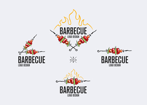 Free Creative Barbecue Logo Design Template 300