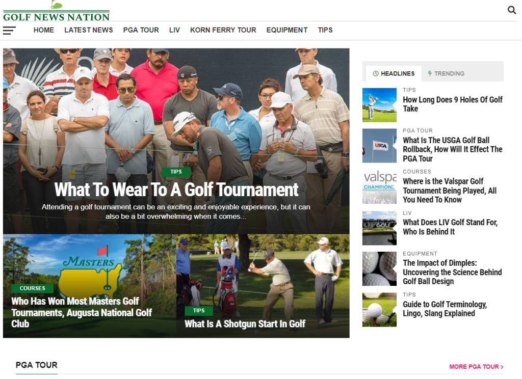 Golf News Nation Screenshot