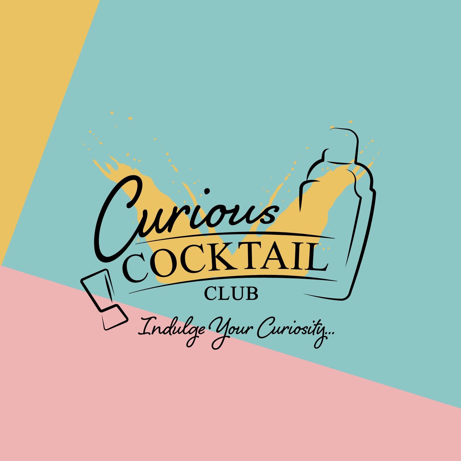 Curious Cocktail Club Logo Design & Branding Primrose and Bee